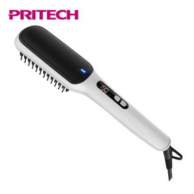 PRITECH Automatic Switch Lock Ionic Flat Iron Hair Straightener Brush