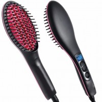 LCD Display Straightener Ceramic Teeth Hair Straightening Brush